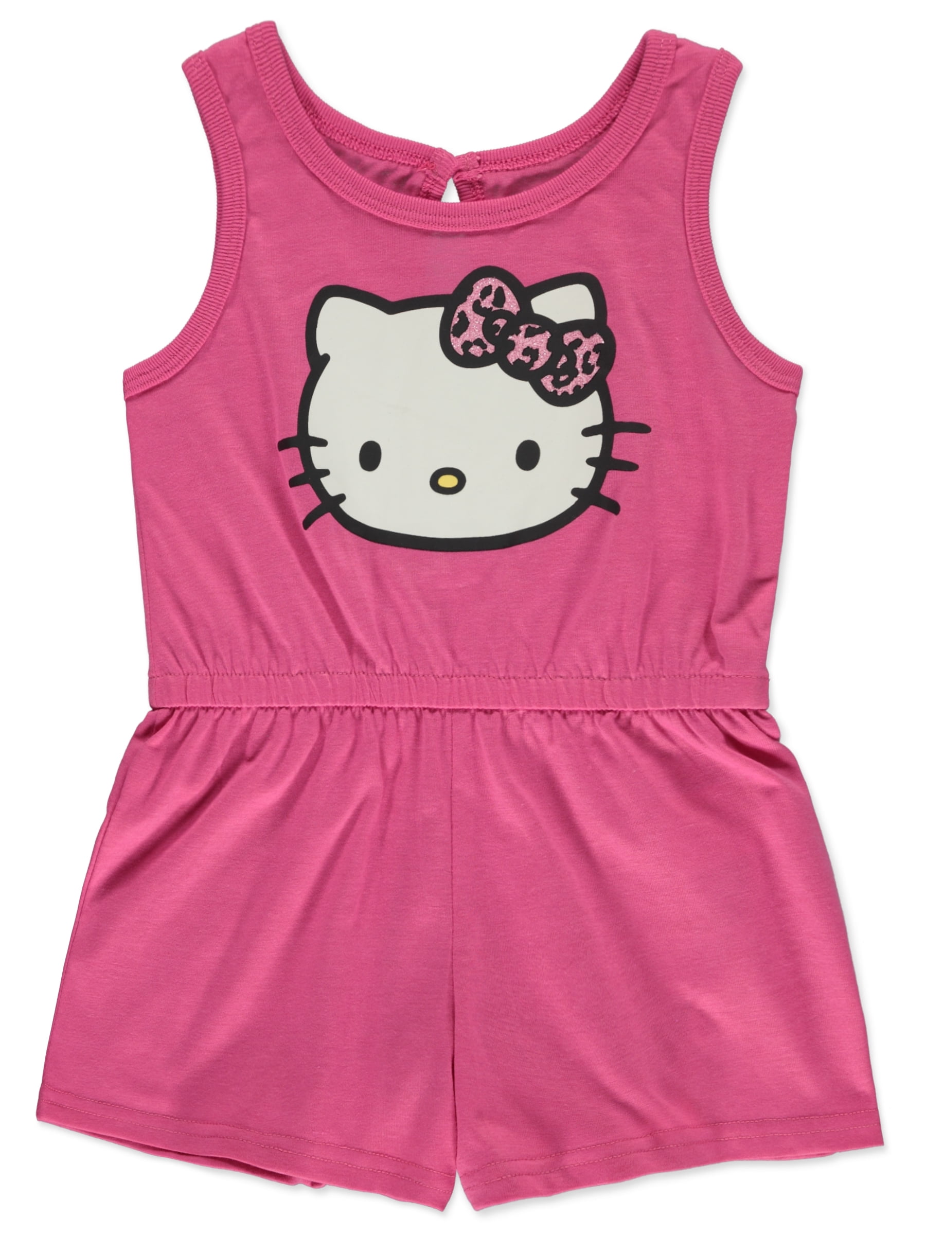 Hello Kitty Girls' 2-Pack Heart Rompers Color: pink Size: 5 - 6