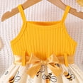 thumbnail image 5 of KPOPLK Girls Spaghetti Strap Dress Toddler Summer Dresses Kids Beach Casual Sundresses with Pockets for 1-15t(6-9 Months,Yellow), 5 of 5