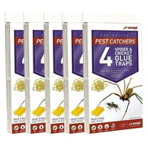 J T Eaton 076706844002 Spider and Cricket Glue Trap Pack of 5, White Box
