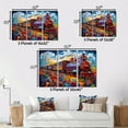 thumbnail image 4 of Designart train Oversized framed wall art decor, Train framed wall Art, Abstract Train curious Journey I , Multi-Color Modern Gold framed wall art, 20x12 inches Gold Frame, 4 of 5