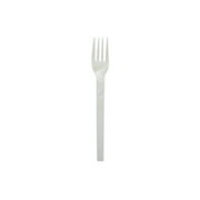 NatureHouse Compostable CPLAWare Fork, 6" Length, White, 50/Pack - SVARP05