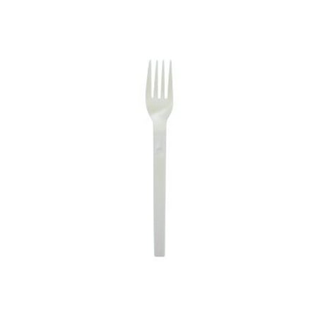 NatureHouse Compostable CPLAWare Fork, 6" Length, White, 50/Pack - SVARP05