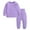A Purple, variant on Atogsazn Toddler Long Sleeve Sweatshirt and Trousers Outfit Fall Winter Boys And Girls' Set Round Neck Embroidered Long Sleeved Pants Baby Stripe Set Home Set 9-12 Months Khaki