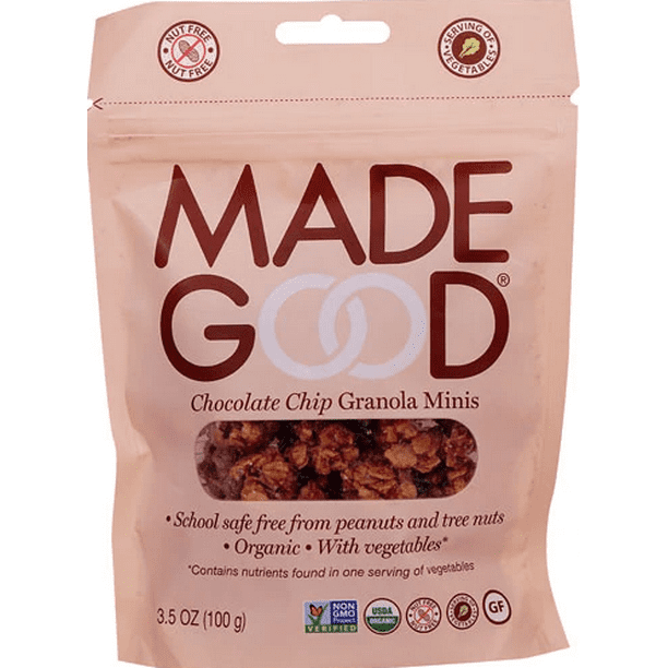 Made Good Granola Minis Chocolate Chip 3.5 oz.(Pack of 2)