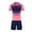 Pink, variant on BaoFuBaoMei Athletic Sets for Boys Girls Summer Short Sleeve Tops and Shorts Outfits Crew Neck Soccer Sportswear Sets