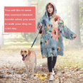 thumbnail image 4 of Wearable Oversized Blanket,Pioneer Flower Floral Print Pattern Wearable Blanket Hoodie for Adults,Cozy Hooded Blankets with Super Pockets,Super Warm Fuzzy Pullover for Women & Men, 4 of 6