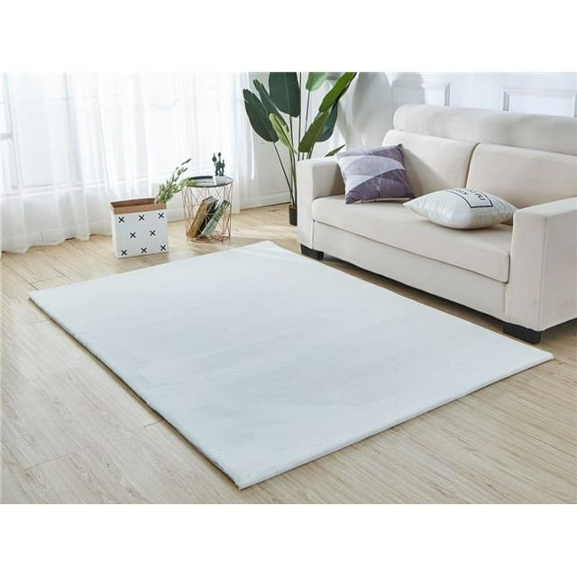Amazing Rugs RSRWT1219-710 Lily Luxury Chinchilla Faux Fur Rectangular Area Rug