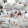 thumbnail image 5 of 3 Piece Farmhouse Flowers Duvet Cover Set California King,Microfiber Comforter/Quilt Cover with Corner Ties and 2 Pillowcases,Pastoral Vintage Leaf Spring Summer Soft Bedding with Zipper Closure, 5 of 8