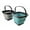 Alloy Grey + Crystal Blue, variant on SAMMART 8.5L (2.2 Gallon) Collapsible Square Handy Bucket/Foldable SquareWater Pail/Portable Tub with Handle. Size 31cm