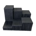 thumbnail image 4 of 6 elevadores cuadrados de madera para almacenamiento, organizador de perfumes, soporte para cupcakes, para colecciones, joyas, maquillaje y juguetes. Negro, 4 of 7