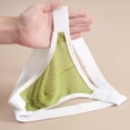 thumbnail image 3 of oelaio Men's Jockstrap Underwear Jock Straps Male Athletic Supporters Patchwork Briefs Lingerie Bottoms Green XXL, 3 of 5