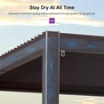 thumbnail image 5 of PURPLE LEAF 10' x 10' Louvered Aluminum Pergola Adjustable Louvre Shade Retractable Hardtop Roof Modern Shelter for Patio Deck Backyard Garden Bronze, 5 of 9