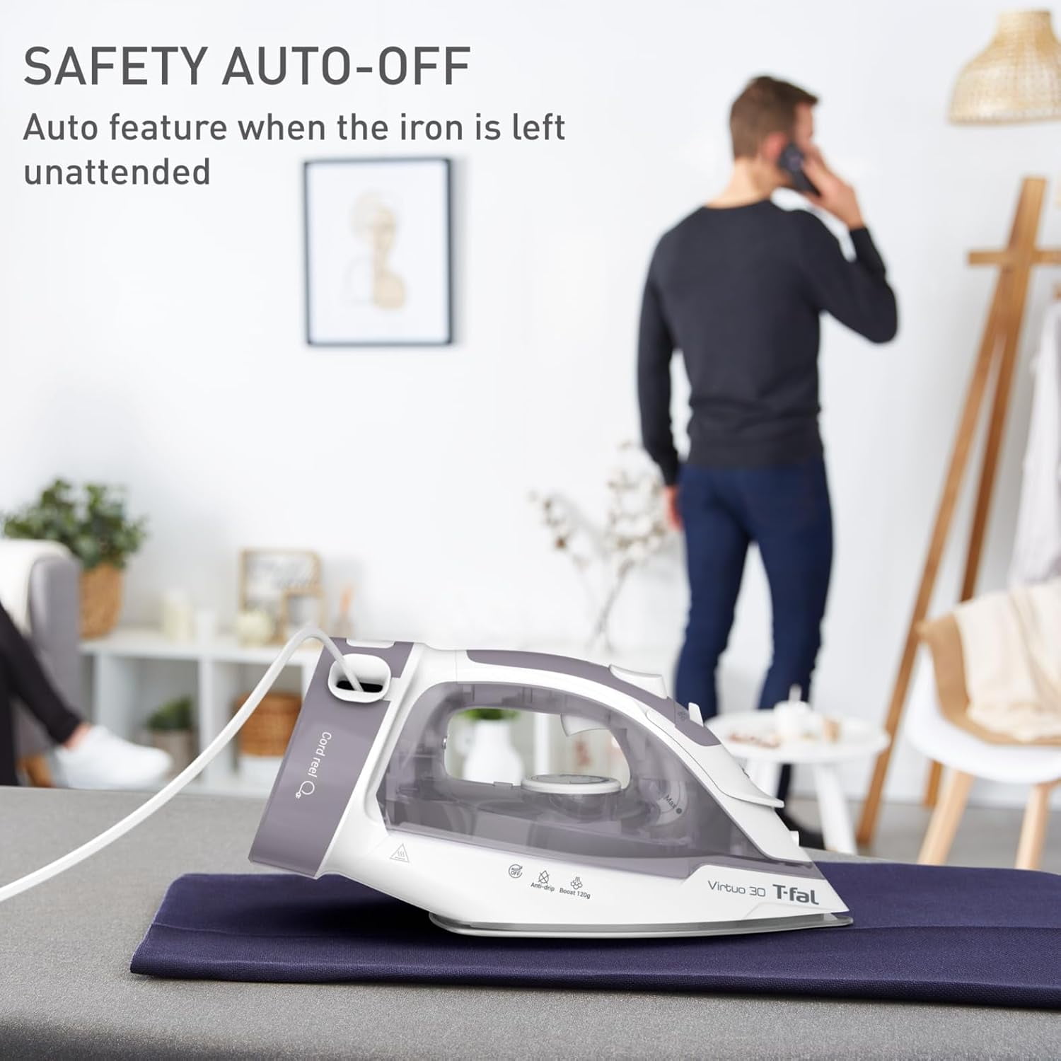 T-fal, Virtuo 30 Steam Iron, 1500W, Auto Off, Ceramic Soleplate T-fal, Virtuo 30 Steam Iron, 1500W, Auto Off, Ceramic Soleplate