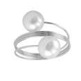 thumbnail image 4 of VONKY Imitation Pearls Napkin Rings Wedding Party Holiday Dinner Decoration Table Napkin Holders, 4 of 8