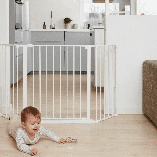 BabyDan Flex M Modular Safety Gate 35.4" - 57.5", White