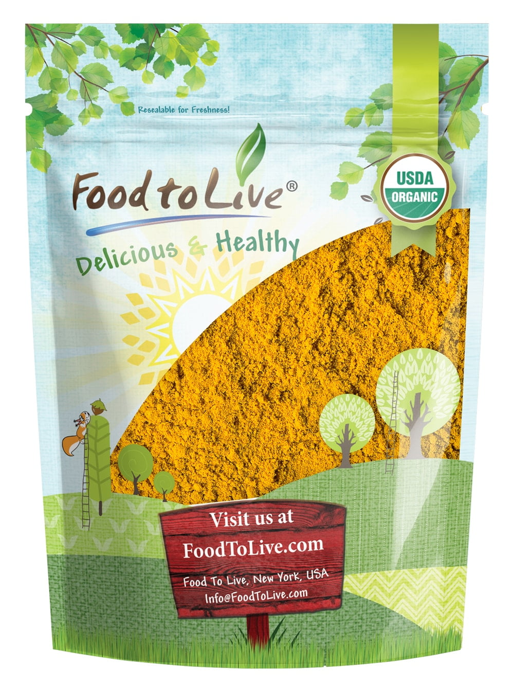 Organic Turmeric Powder, 1 Pound High in Curcumin, NonGMO, Ground