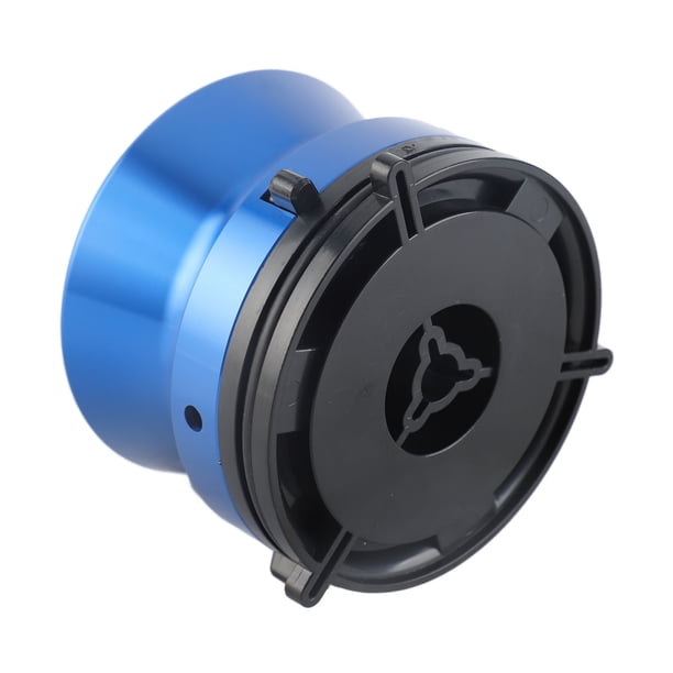 M Buder Par De Adaptadores De Cubo NAB De 10 Pulgadas (25.4 cm) De Aleación De Aluminio Pulido Para Grabadoras De Cinta De Carrete A Carrete Azul Extraordinario