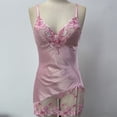thumbnail image 4 of Levmjia Women's Nightgown Lace Sleepwear Sleeveless Floral Embroidered Camisole Pajama Set Comfortable Breathable Mesh for Home Sleep Relaxation Summer, 4 of 9