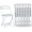 10 Pack White, variant on Plastic folding chair - White - 4 packages - 250-pound load-bearing capacity - Comfortable mobile chair - Lightweight folding chair