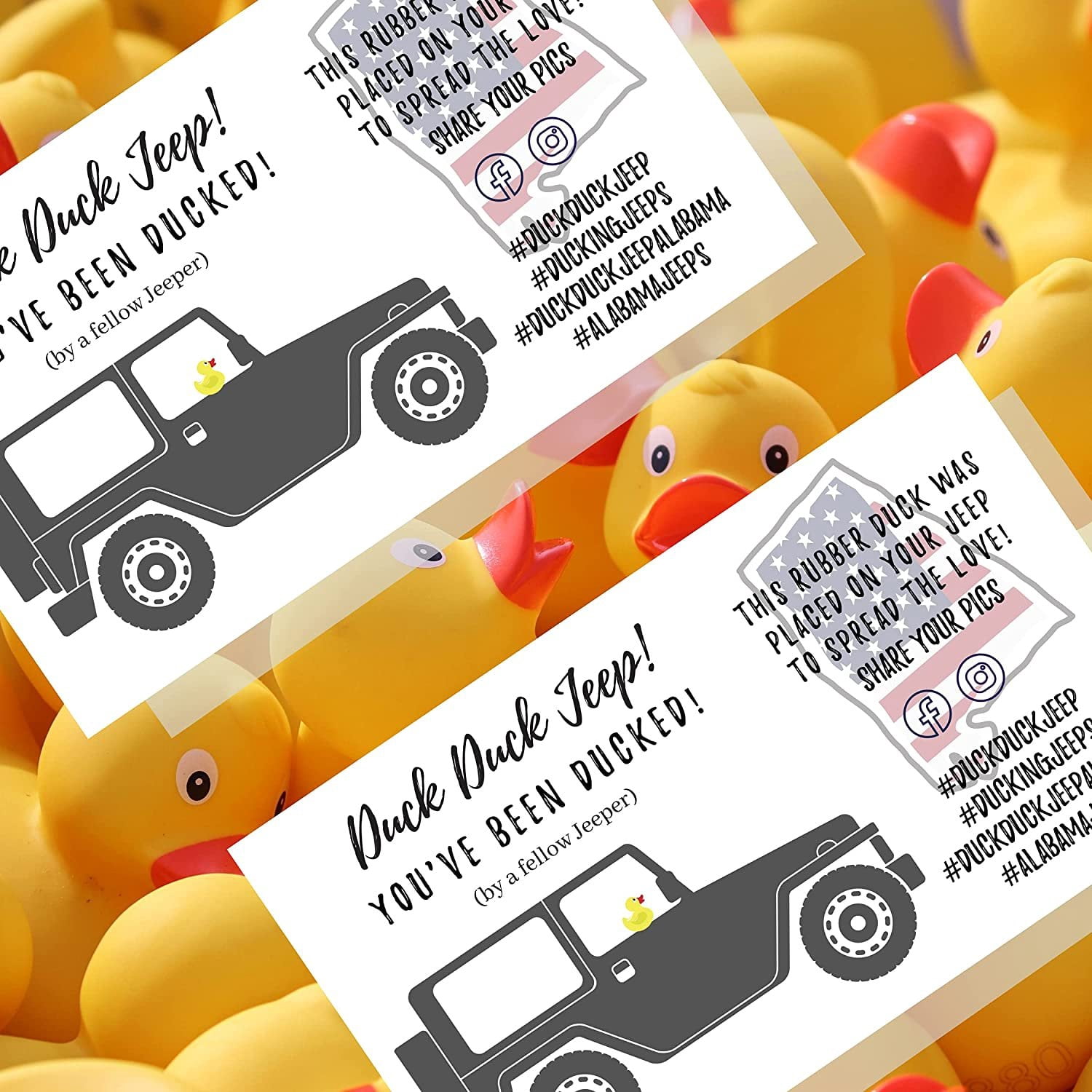 Alabama „You’ve Been Ducked“ Karten – 50 Stück – Visitenkartengröße 8,9 X 5,1 Cm