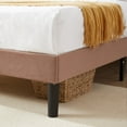 thumbnail image 5 of VECELO Queen Size Platform Bed Frame, Velvet Upholstered Bed Frame with Adjustable Headboard, No Box Spring Needed, Easy Assembly, Coffee, 5 of 10