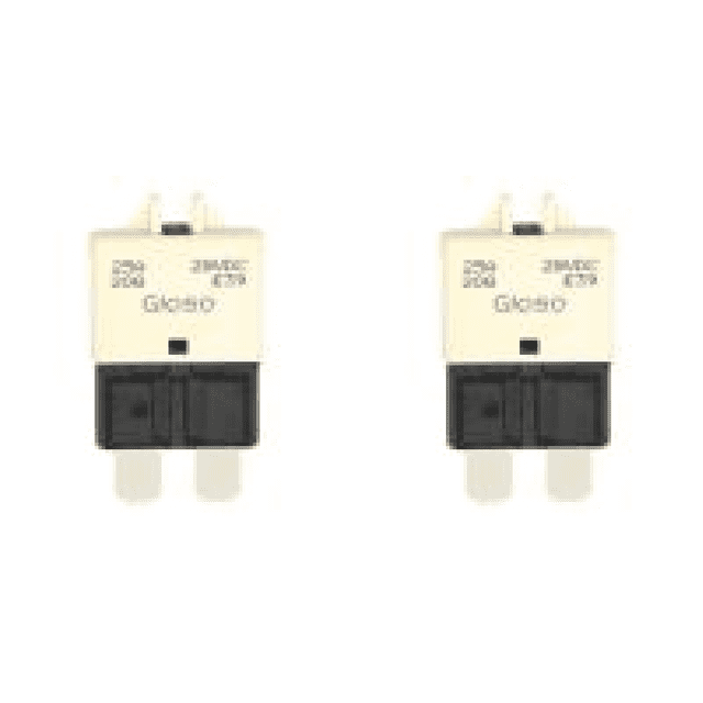Fusible Hoja Disyuntor ATC Reinicio Manual DC32V para Barco Automóvil (25A Blanco)