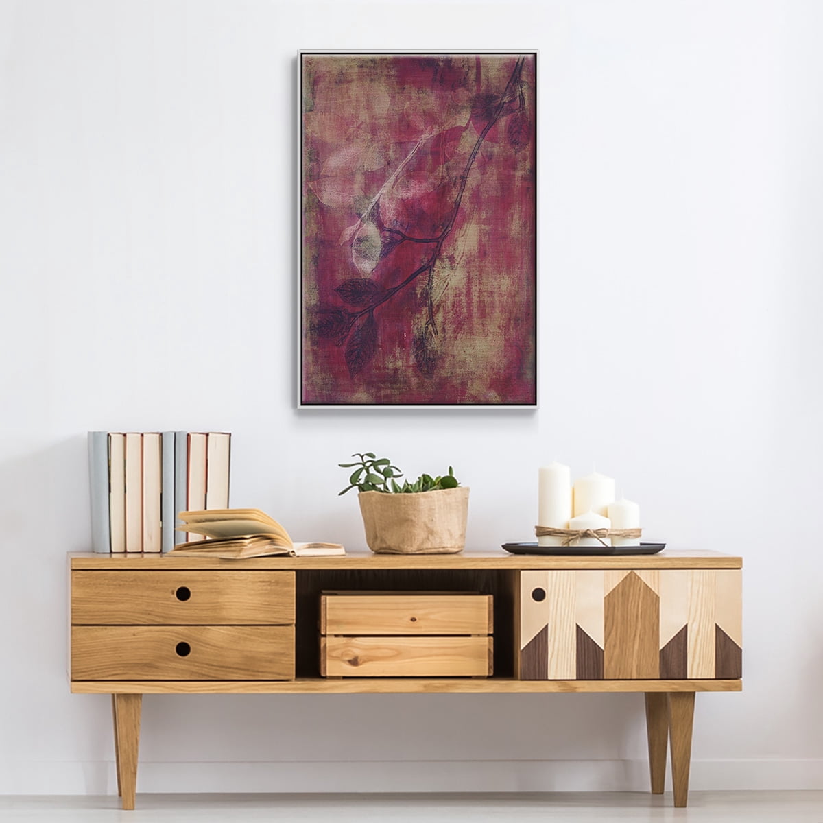 Branching Out XVII Framed Premium Gallery Wrapped Canvas - Ready to Hang - 25 x 37 - White Floating Frame
