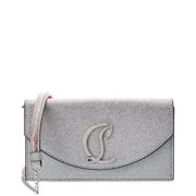 Christian Louboutin Leather Clutch, Silver