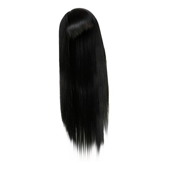 UTOURS Natural Hair Fiber Straight Heat- wig Black Long Remy
