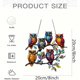 thumbnail image 3 of Colgante de búho acrílico con cadena | Bonito diseño de animal para decorar ventanas y puertas | Regalo transparente para el hogar, cumpleaños o festividades, 3 of 8