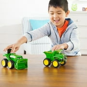 John Deere 6" Sandbox Toy Vehicle Set, Dump Truck and Tractor Toy Vehicles, 2 Pack, Green