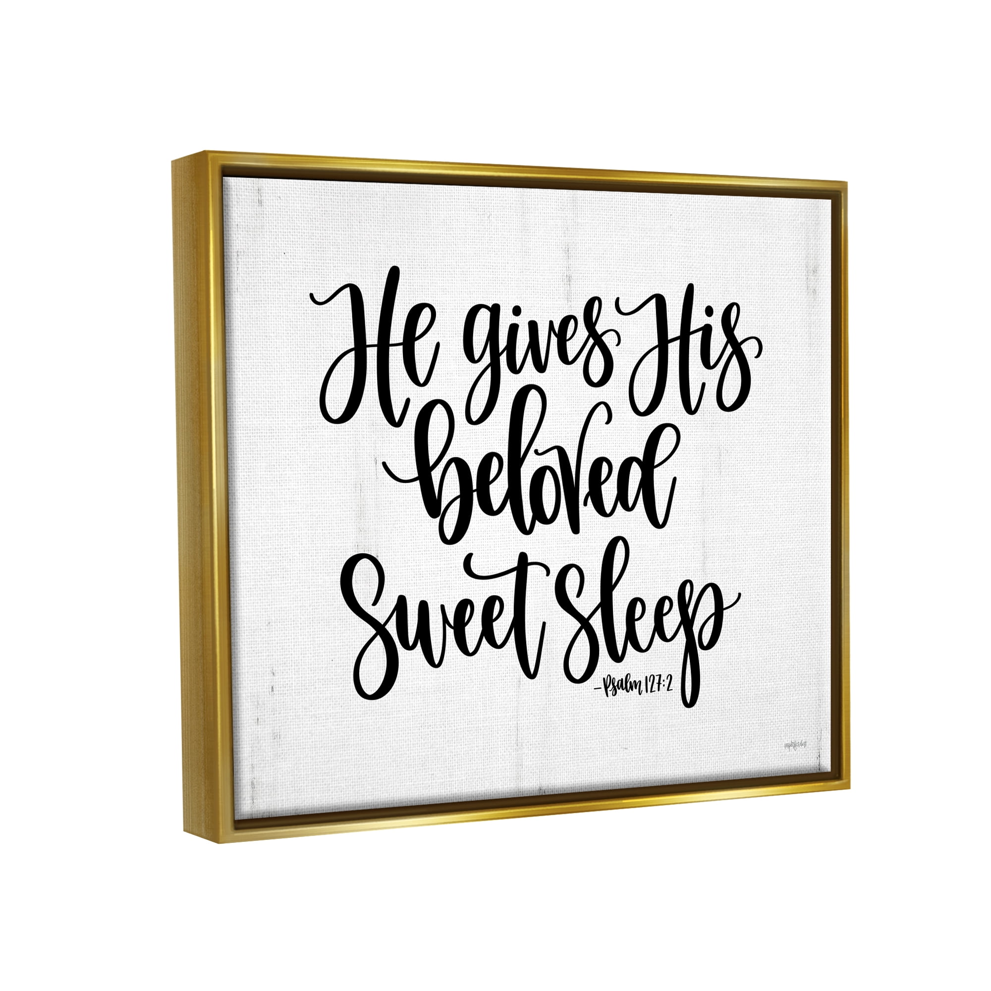 Stupell Industries Religious Proverb Bible Verse Quote Grain Pattern Graphic Art Metallic Gold Floating Framed Canvas Print Wall Art, Design by Imperfect Dust