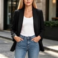 thumbnail image 4 of StSilkitty Long Sleeve Blazer for Womens Solid Color Business Casual Lapel Collar Blazers Office Work Suit Jacket with Pockets, 4 of 6