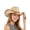 light khaki, variant on Womens Western Cowboy Hat Foldable Wide Brim summer Sun Hat with Decorative Band for women