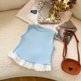 thumbnail image 4 of Mnyotv Toddler Girls Summer Clothes Sleeveless Ruffle Hem Tank Tops with Bow Casual Crewneck T Shirts Size 9-10 Years, 4 of 8