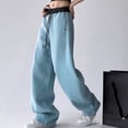 thumbnail image 3 of Maean Wide Leg Sweatpants for Women Casual Loose Solid Color Pants Comfy Lounge Joggers Baggy Pants With Pockets, 3 of 6