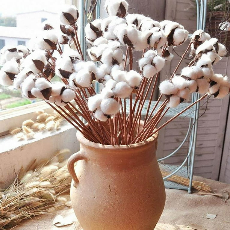 Dried Flower Wreah, Bulk Cotton Garland for Home Decor, Autumn Natural Cotton  Balls, Fall Home Decorations 
