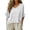 White, variant on MEICHEN Women's V Neck T Shirts Casual 3/4 Sleeve Loose Fit Tops Solid Color Fashion Tees Lightweight Blouse