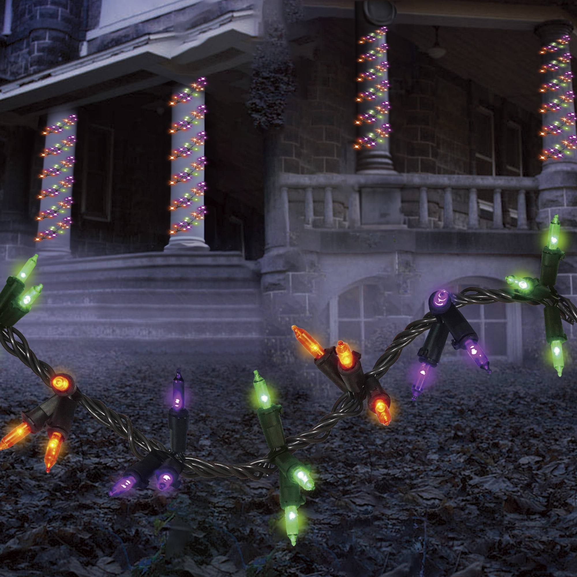 Multicolor Garland Lights, 90CT, LED, 9ft, Halloween Indoor/Outdoor, by Way To Celebrate