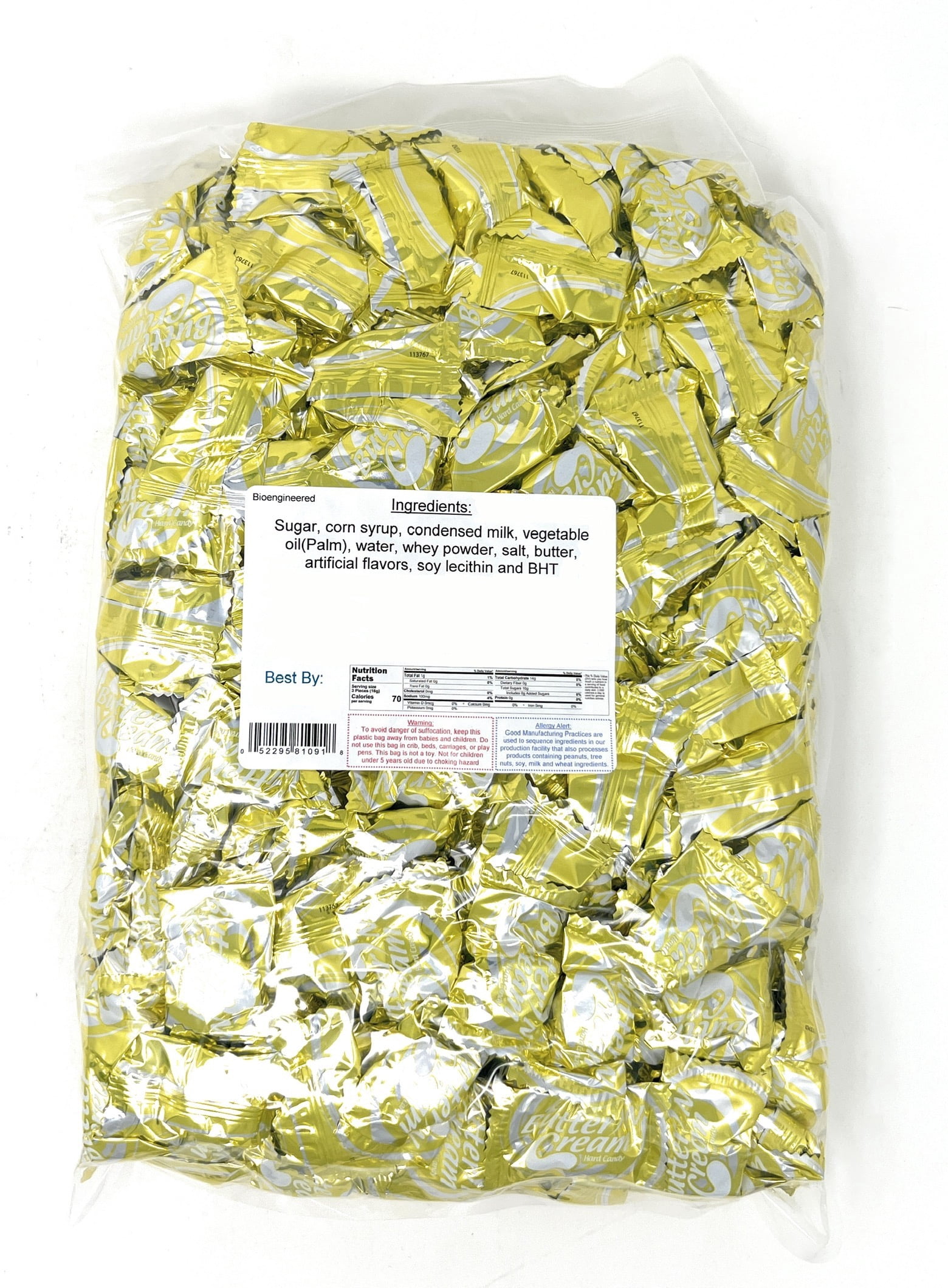YANKEETRADERS® Brand Butter Cream Toffee Wrapped Hard Candy - 4 Pounds