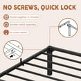 thumbnail image 5 of Bed Frame Full Size, 10 Inch Metal Platform, No Screws Needed, No Box Spring Needed, Heavy Duty, 800 Lbs Capacity, Reinforced Iron Slats & Legs, 5 of 11