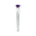 thumbnail image 3 of ANGARA Natural 0.45 Ct. Amethyst Solitaire Ring in 14K White Gold for Women (Ring Size: 5), 3 of 9