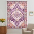 thumbnail image 3 of Orange Purple Boho Sheer Curtains 54 Inches Long, Ethnic Geometric Southwest Light Filering Curtains, Breathable Simi Curtain Privacy Drapes for Kitchen Bathroom Lightweight Small Window Treatment, 3 of 9