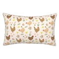 thumbnail image 1 of Fotbe Chicken Family Funda de Almohada Decorativa Estilo Occidental, Lujo en Algodón, Fundas para Almohadas King, Cojín Estampado para Decoración del Hogar-16"x24", 1 of 6