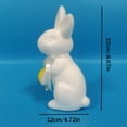thumbnail image 3 of 8.8" Flocked Easter Bunny Plush Rabbit Stuffed Animals Soft Toy for Spring Home Decor Centerpiece Mantel Table Decoration Basket Stuffer Gift(White), 3 of 8