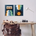 thumbnail image 3 of Stupell Industries Retro Music with Stripes Abstract Painting Gray Framed Art Print Wall Art, 16 x 20, Set of 2, 3 of 10