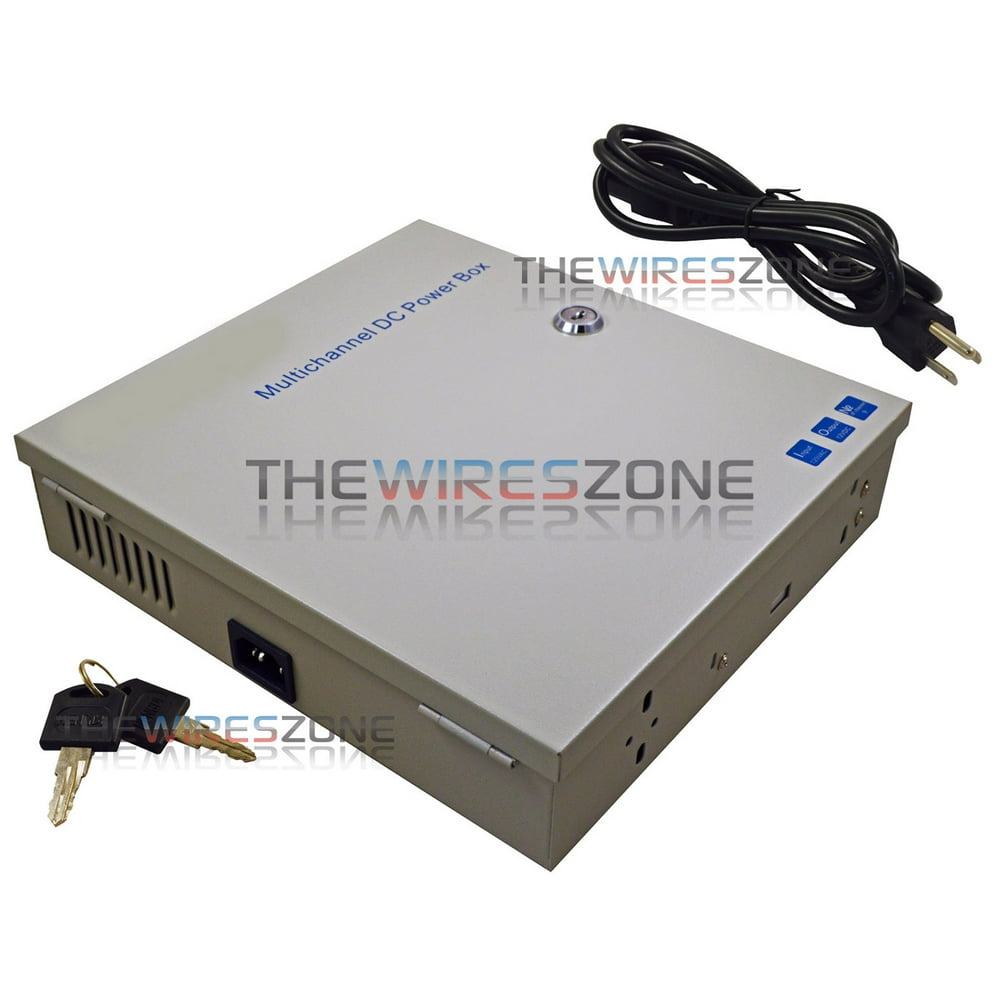 9 channel ch cctv security camera distribution power supply box ac to dc 12v 10a
