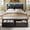 With 2 Drawers, variant on Satifur Full Bed Frame with Upholstered Storage Headboard, Metal Platform Bed Station with Charging Station & LED, Noise-Free. No Box Spring Needed