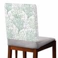 thumbnail image 2 of Sage Green Coral Coastal Chair Back Covers, Removable Chair Covers for Dining Chairs Set of 8, Washable Chairs Slipcovers Back Seat Protector for Wedding Party 19"x20", 2 of 9