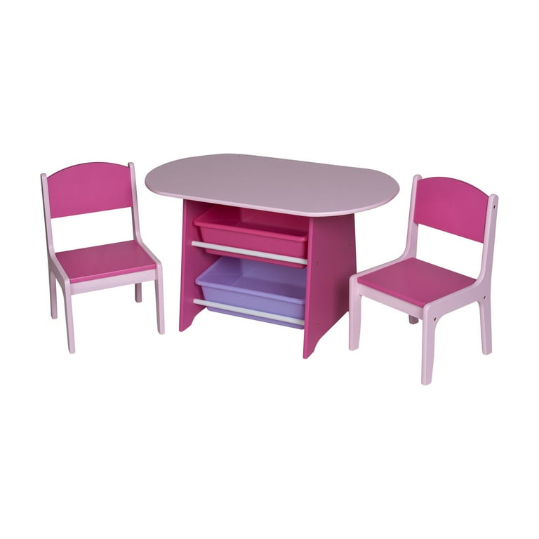 Gift Mark Children s Oval Table with 2 Chairs and 2 Storage Bins